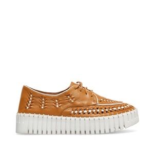 BRODIES Sneaker Tan White